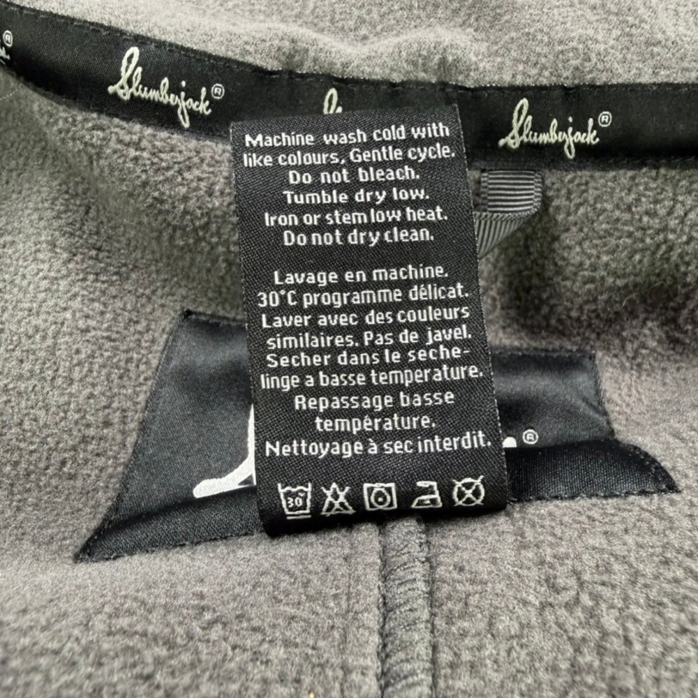 Slumberjack Mens Medium Softshell Fleece Lined Full Zip Jacket Gray Outdoor Work - Picture 9 of 13